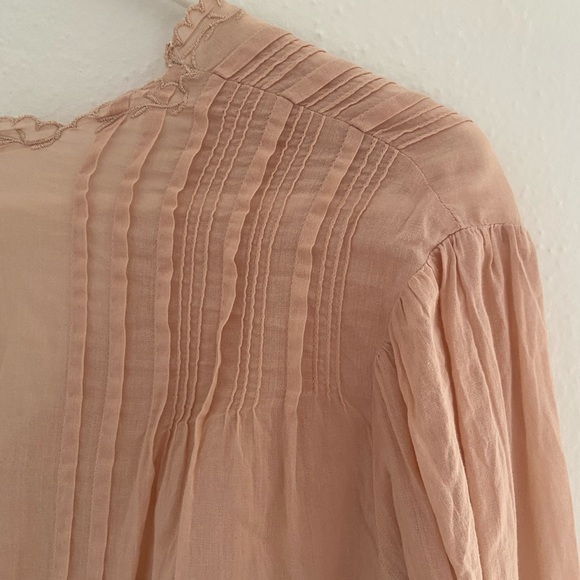 Doen Blush Button-Down Blouse Top - Picture 3 of 6